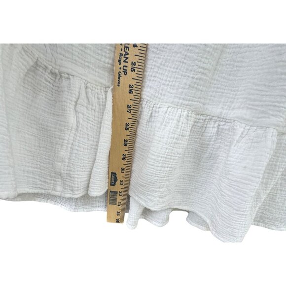 Faherty Kasey Cotton Gauze Casey Tiered Ruffle Bell 3/4 Sleeves Dress.Size Small - Picture 8 of 10